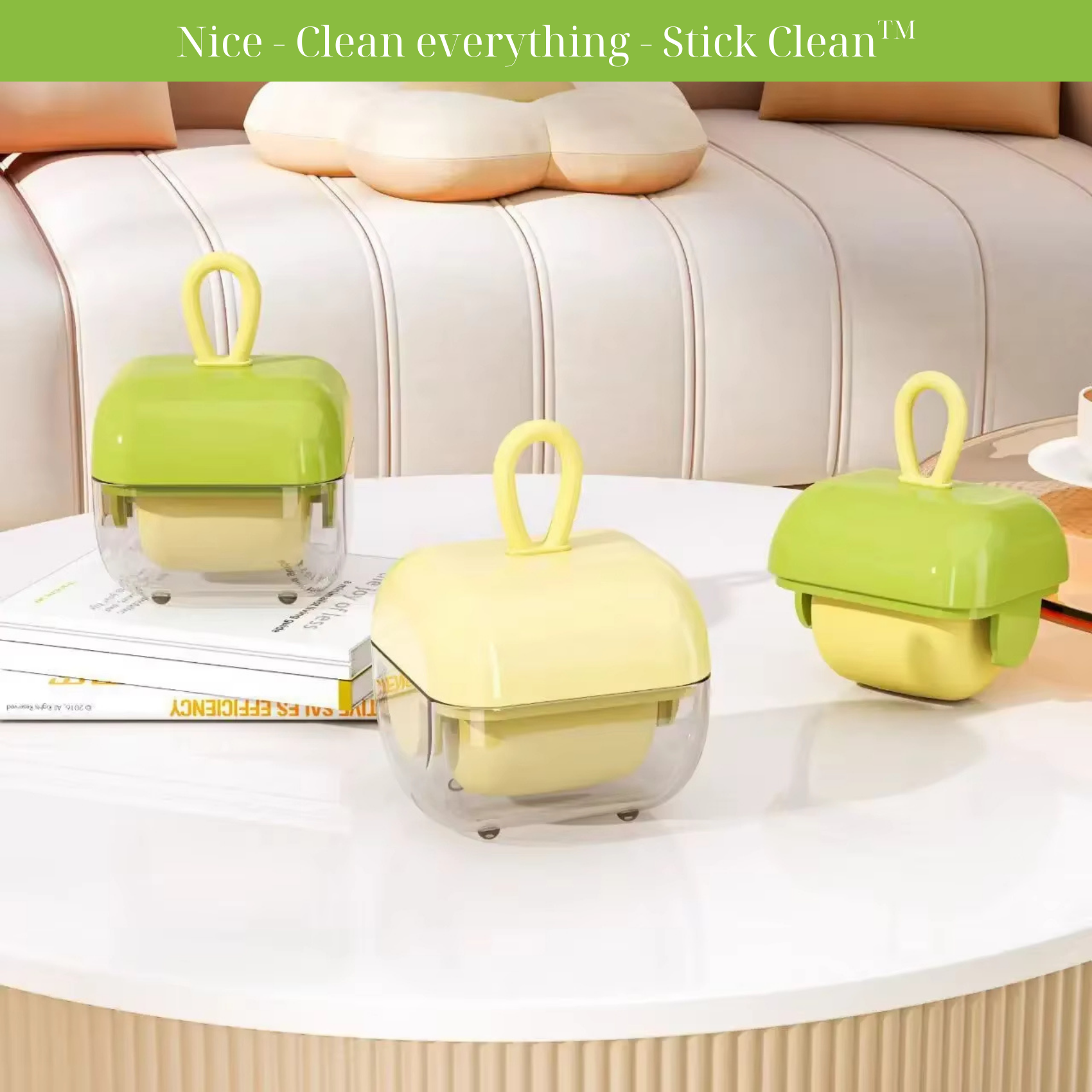 Stick Clean™ Mini Lint Roller Reusable for Clothes, Pets, Furniture